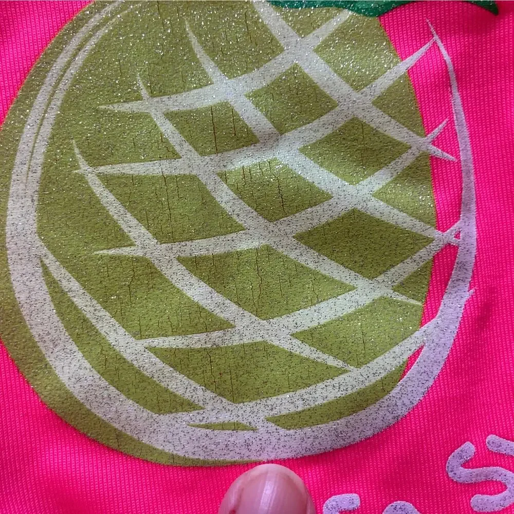 Wippette Pink Pinneaple Swimsuit, Size 12M